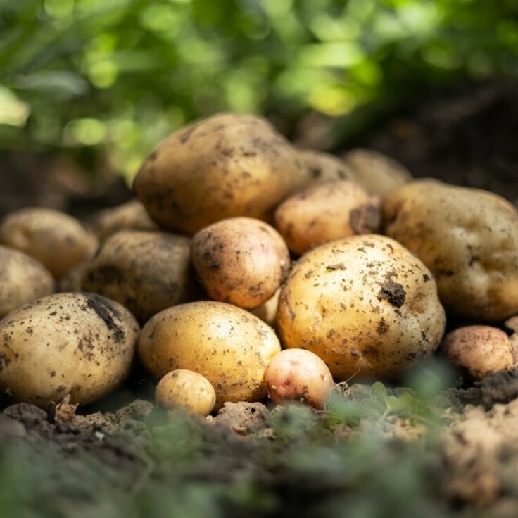 Earth up container-grown potatoes